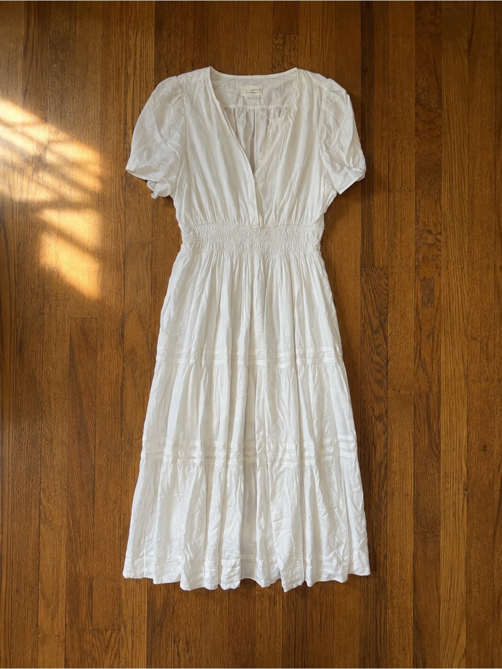 Anthropologie The Somerset Maxi Dress in White Sz 1X NWT
